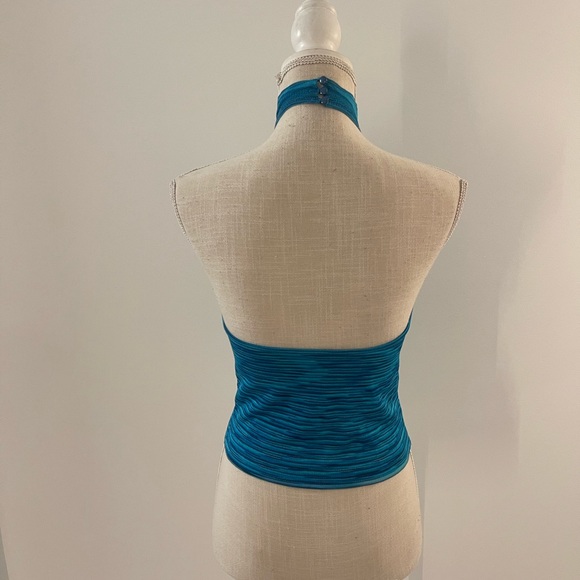 Zara blue halterneck crop top - Picture 6 of 6